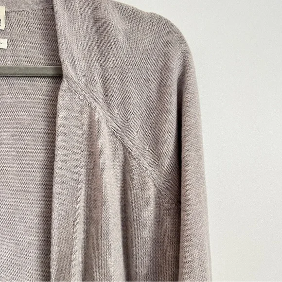 Aritzia Wilfred Free Merino Wool Cotton Open Front Cardigan Neutral Size Small - Picture 2 of 6
